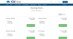 Desktop Screenshot of kilihost.com